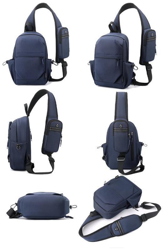 Mochila Pecho Oxford para Hombre - Bolsa Cruzada Funcional - Image 17
