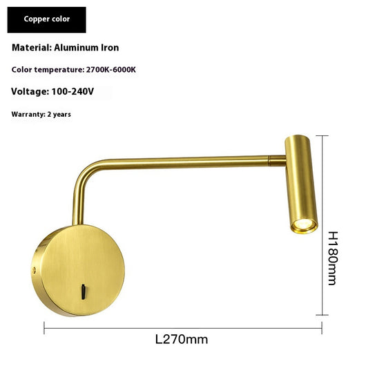 Lámpara de Pared Minimalista para Lectura con Brazo Articulado - Image 7