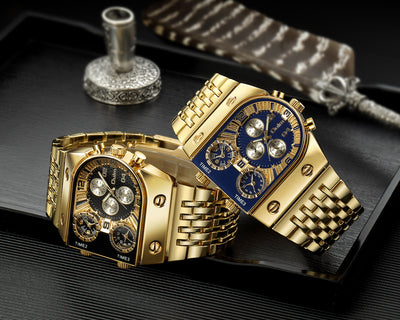 Reloj Casual para Hombre Acero Dorado con Esfera Luminosa - Image 2