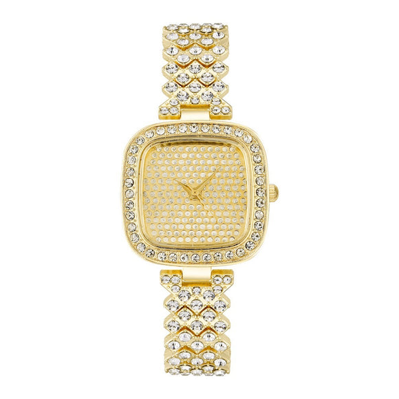 Reloj de Moda para Mujer con Diamantes en Bisel Cuadrado