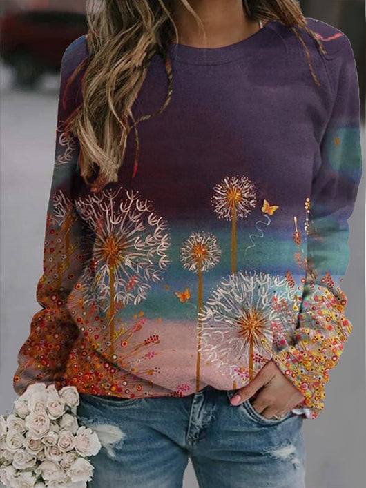 Blusa Estampada de Manga Larga Corte Midi para Mujer - Image 8
