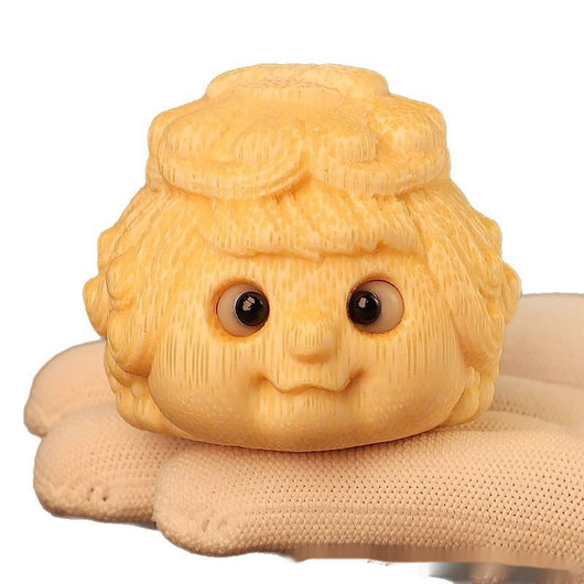 Figura de Sapo Dorado Tallada en Bamboo Macizo - Adorno Princesa de la Fortuna - Image 5