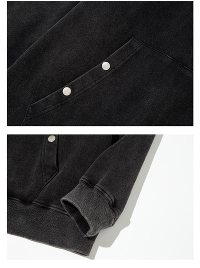 Suéter Hoodie Desgastado Lavado - Marca Tide para Hombre - Image 16