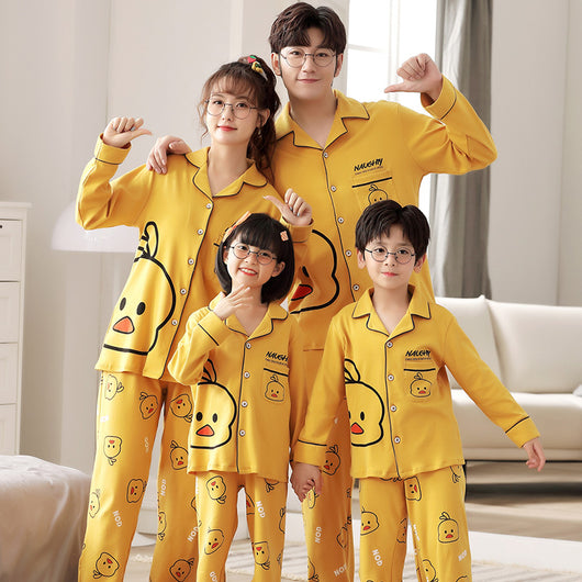 Pijamas Familiares de Algodón - Manga Larga Primavera Otoño - Image 3