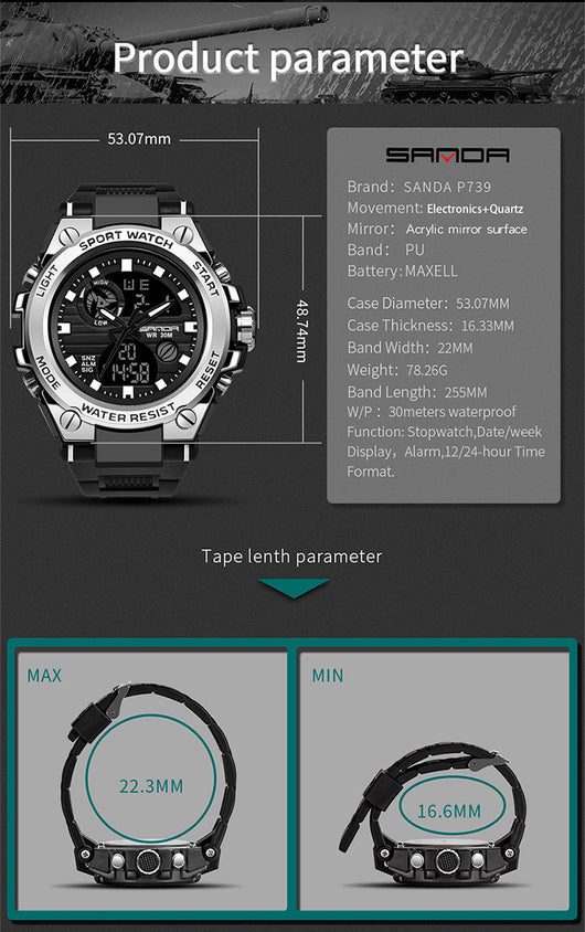 Reloj Digital Multifuncional Resistente al Agua - Image 8