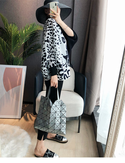 Abrigo Estampado Animal Print Talla Grande Plisado Ajustable Manga Larga - Image 6