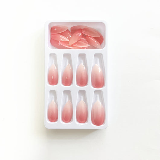 Parches de Uñas Minimalistas Degradado Durazno Polvo Apricot - Image 5