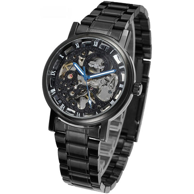 Reloj Mecánico Winner con Esfera Transparente y Correa de Acero - Image 3