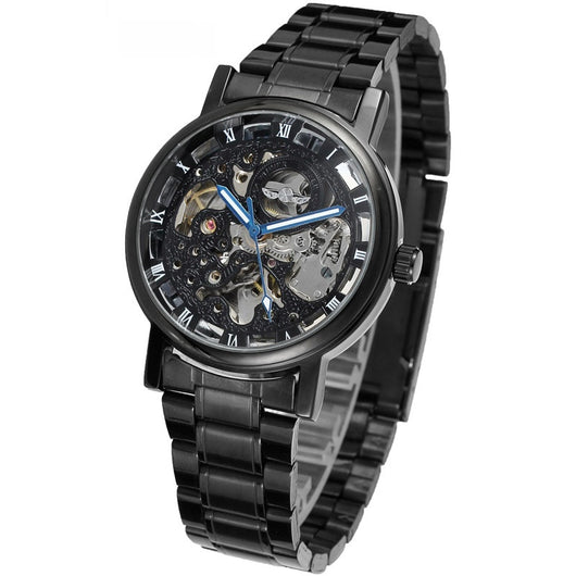 Reloj Mecánico Winner con Esfera Transparente y Correa de Acero - Image 3