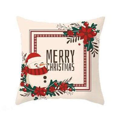Funda de Almohada Cuadrada con Muñeco de Nieve Navideño - Image 4