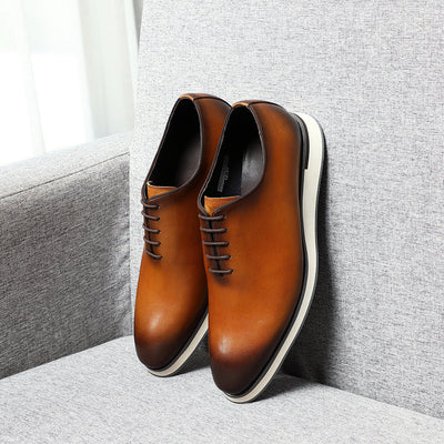 Zapatos Oxford de Cuero Genuino Fabricados a Mano - Elegancia Profesional para Hombres - Image 12
