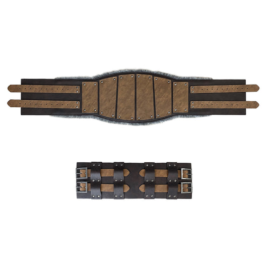 Cinturón Medieval de Cuero Desgastado Estilo Vikingo Nórdico Retro - Image 9