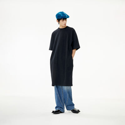 Remera Larga Tipo Falda Oversize de Algodón Slub - Image 8