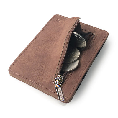 Billetera Mágica de Cuero Mate Estilo Coreano Versátil - Image 14