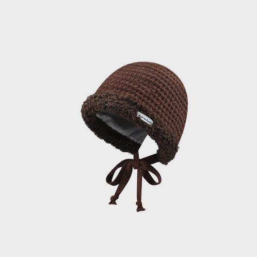 Gorro de Lana Tejido Grueso y Cálido con Correa Decorativa - Image 6