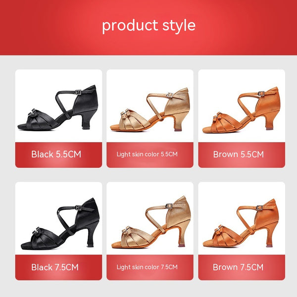 Zapatos de Tacón para Baile Latino con Suela Flexible