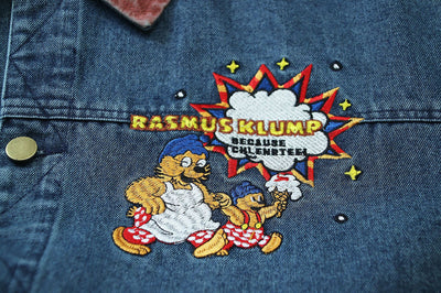 Chaqueta Denim Vintage con Bordado de Pareja - Image 21