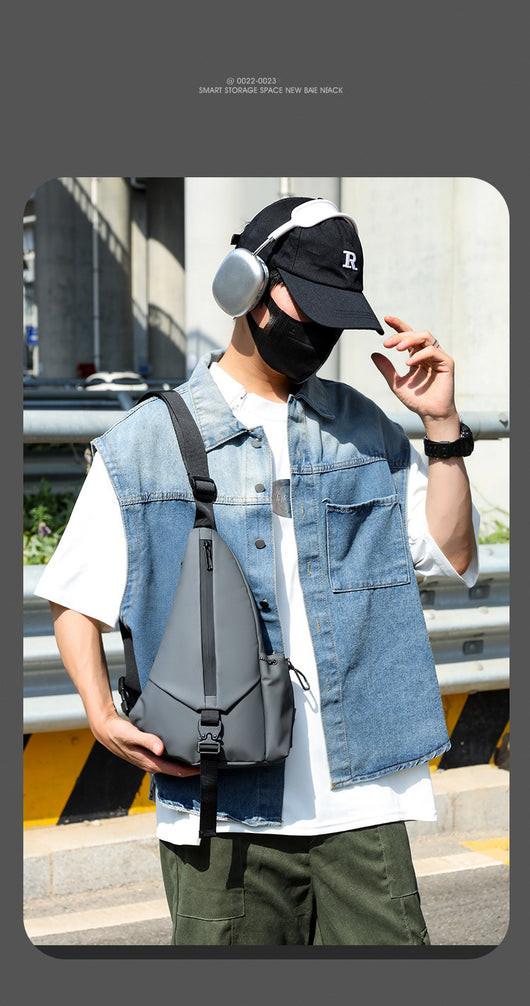Bolsa Pecho Motociclista Derm Men Triangle - Crossbody Versátil - Image 22
