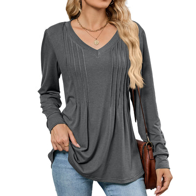 Blusa Suelta de Rayas con Mangas Largas para Mujer - Image 3