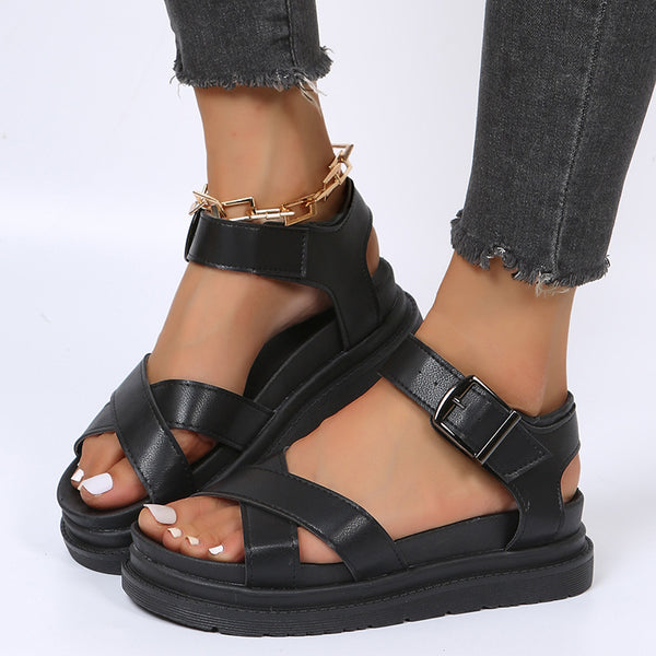 Sandalias de Playa con Hebilla Pez - Calzado Versátil para Mujer