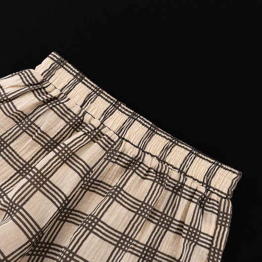 Conjunto Retro de 3 Piezas: Camisa Cuadros Manga Larga, Top Tubo y Shorts - Image 30