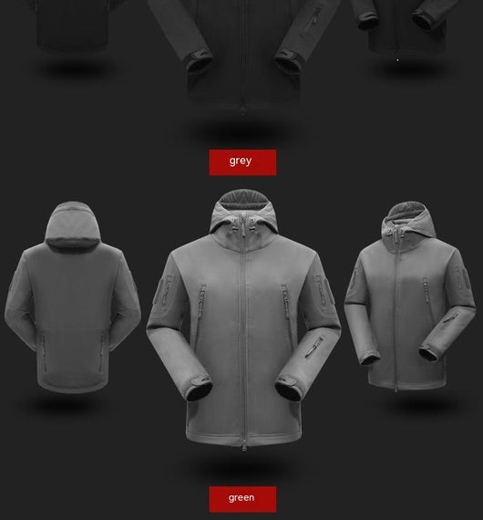 Traje Térmico Táctico Shark Skin Camuflaje Militar - Chaqueta Soft Shell Gruesa Talla Grande - Image 17