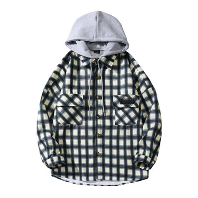 Camisa Casual de Franela a Cuadros Estilo Hong Kong con Forro Térmico - Image 21
