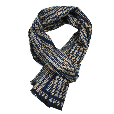 Bufanda Tejida Gruesa Cálida Reversible para Hombre Estilo Coreano - Image 17