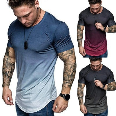 Playera Degradado Cuello Redondo Manga Corta para Hombre
