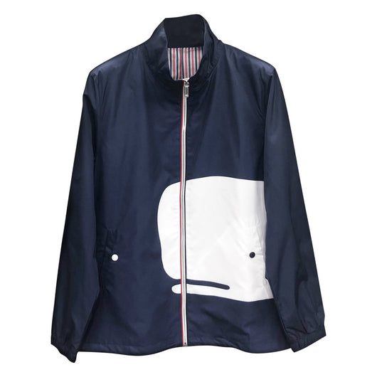 Chaqueta de Cuello Alto con Cierre y Estampado de Ballena - Image 5