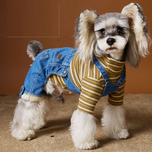 Ropa de Invierno para Perros Pequeños - Jeans Acolchado Térmico