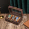 Couro com Grãos de Madeira 3 Slots