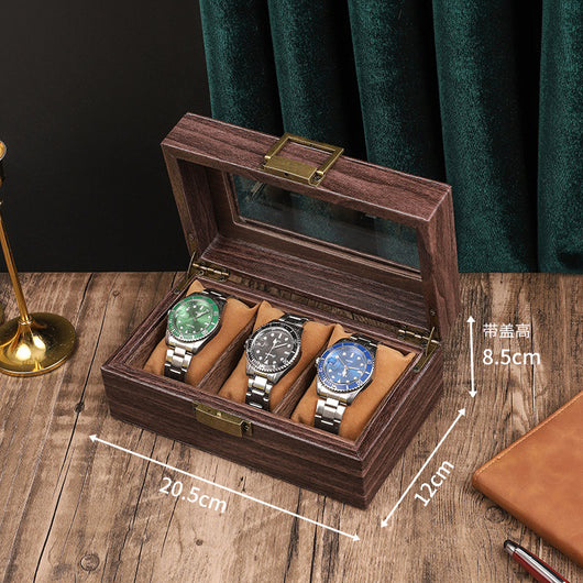 Caja Organizadora de Relojes Retro con Acabado Cuero PU y Diseño Madera - Image 7