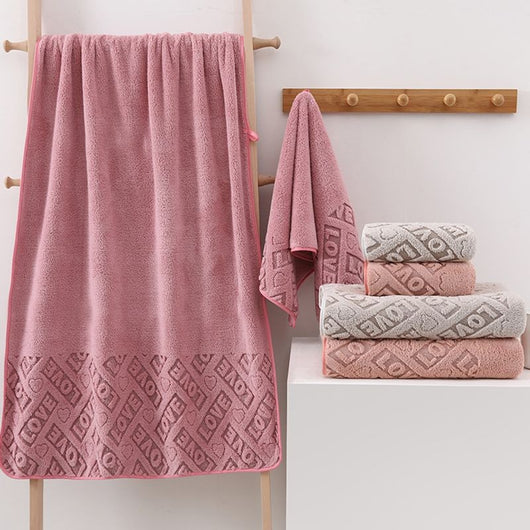 Juego de Toallas de Baño Jacquard Coral Fleece - Súper Absorbentes y Ultra Suaves - Image 10