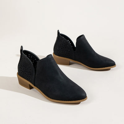 Botas Retro de Malla con Tacón Cuadrado para Mujer - Botines Cómodos Tipo Slip-On - Image 8