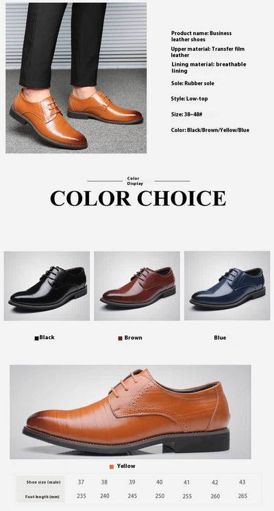 Zapatos Formales de Cuero con Cordones para Hombre Talla Grande - Image 11