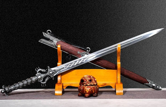 Espada Lilong de Acero Manganeso Forjada de Una Pieza - Pieza de Colección Premium