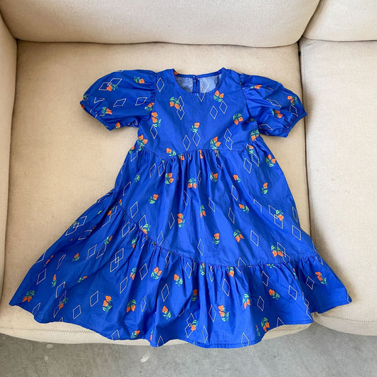 Vestido Infantil de Algodón con Estampado de Cerezas - Image 6