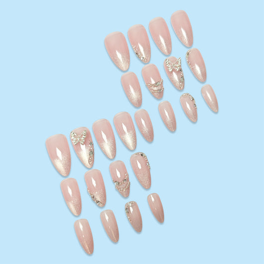 Pegatinas de Uñas Mariposa Efecto Ojo de Gato con Diamantes - Image 16