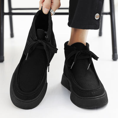 Tenis Retro de Gamuza con Detalles de Herramientas Altos para Hombre - Image 4