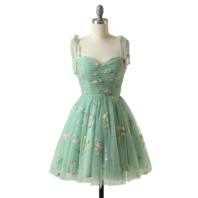 Vestido Halter Floral Verde para Mujer - Image 5