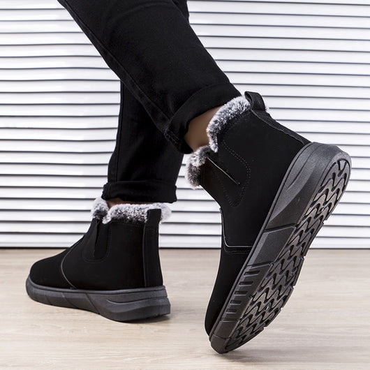 Botas de Invierno para Hombre con Diseño V Cutout y Forro de Peluche - Image 4