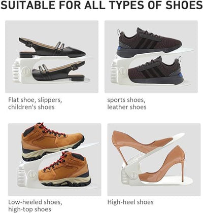 Organizador de Zapatos Doble Capa Ajustable con Refuerzo Resistente - Image 5