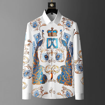 Camisas Estampadas Slim Fit para Hombre - Diseño Moderno de Manga Larga - Image 7