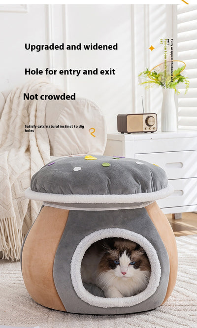 Nido Térmico Desmontable para Gatos y Conejos - Felpa Gruesa Invierno - Image 16