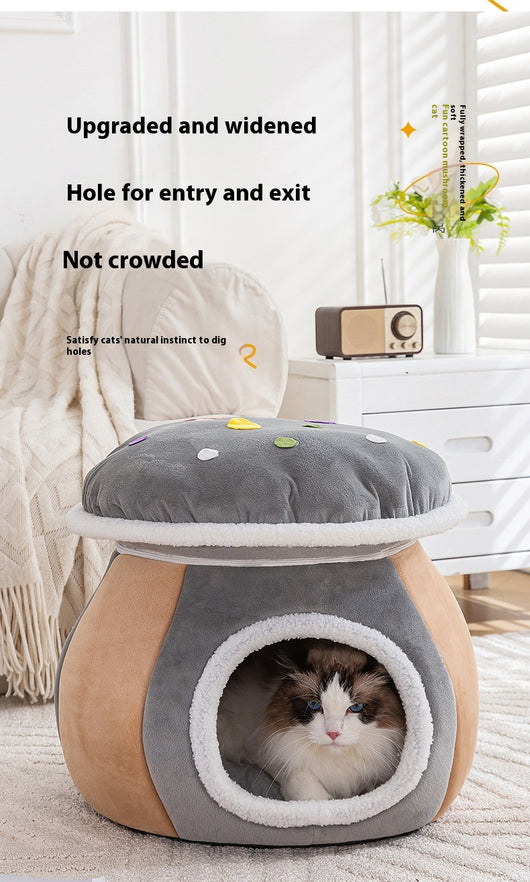 Nido Térmico Desmontable para Gatos y Conejos - Felpa Gruesa Invierno - Image 16