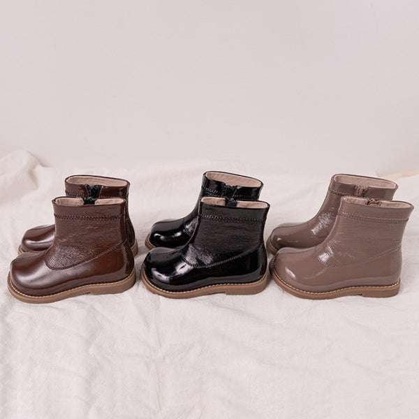Botas Infantiles de Color Sólido - Estilo Retro para Niños