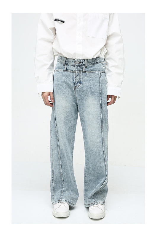 Jeans Retro Casual Americano con Efecto Desgastado - Image 12