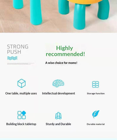 Mesa de Construcción con Bloques Gigantes para Niños - Image 8