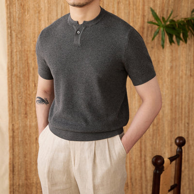 Camiseta Básica de Algodón para Hombre - Manga Corta Casual - Image 4